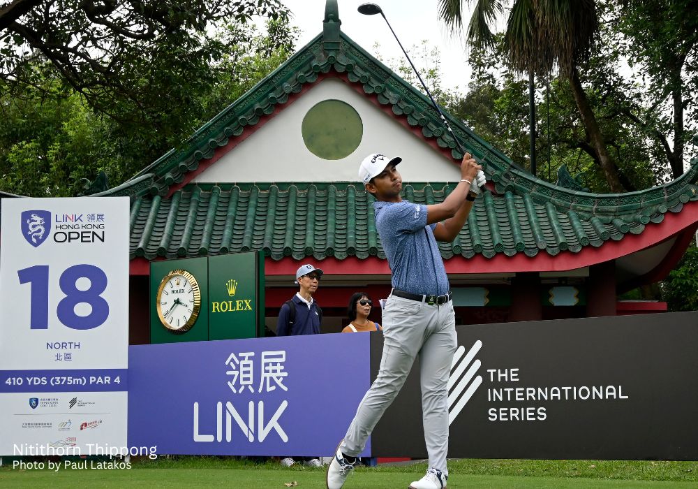 Nitithorn Thippong seizes the lead with super sand save