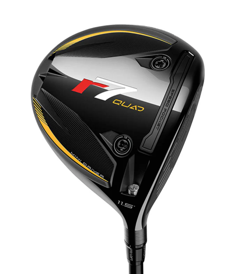 TaylorMade r7 Quad mini driver 11.5 degree club head on a white background
