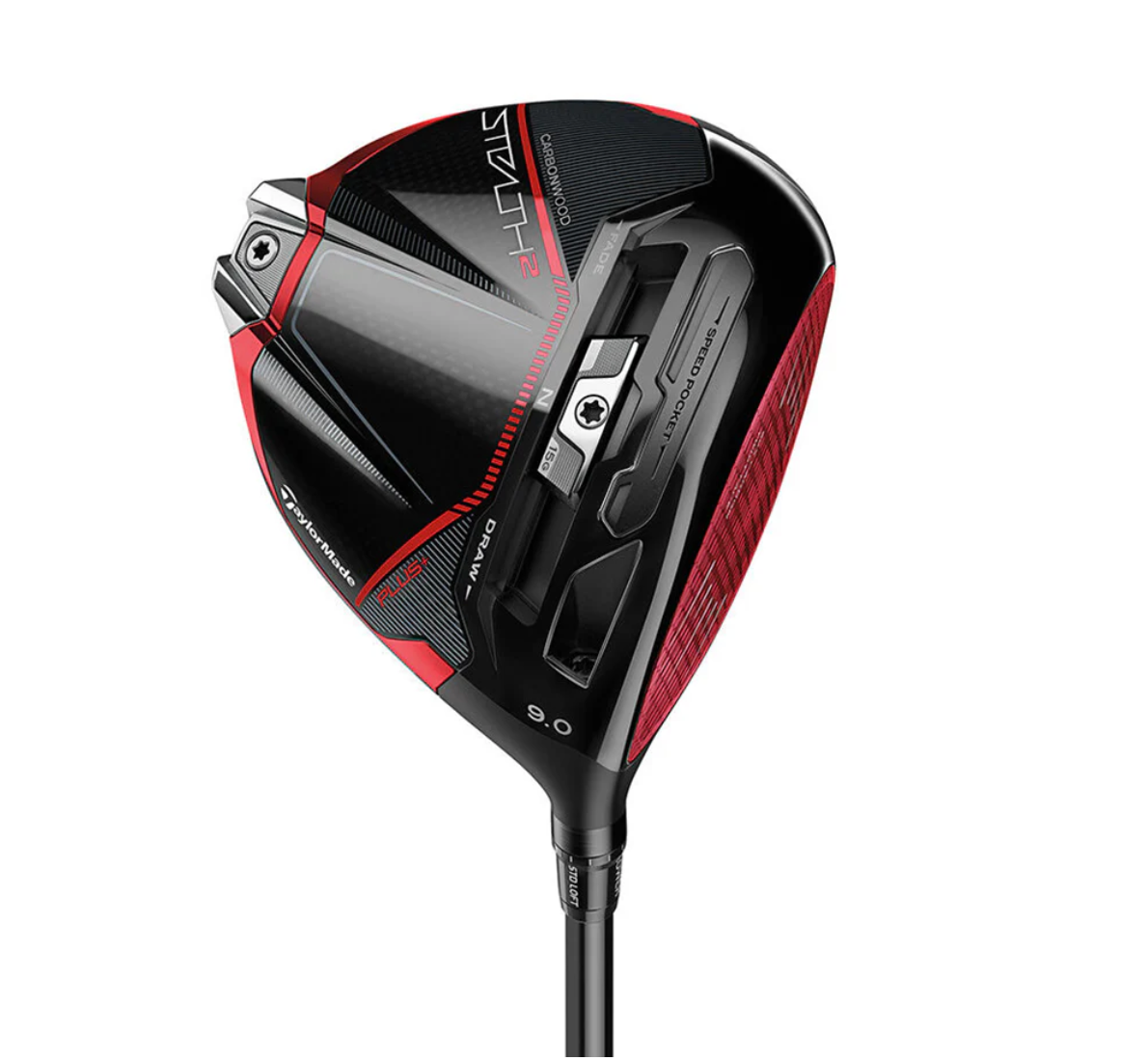 TaylorMade Stealth 2 Plus carbonwood golf driver with sliding weight track
