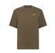 Men's MANORS Golf relaxed-fit crewneck t-shirt in dark olive green featuring short sleeves and a white printed chest logo.