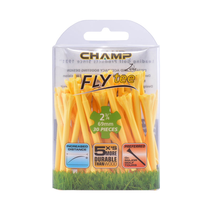 CHAMP 2 3/4 Inch Yellow Fly Tee - 30Pcs