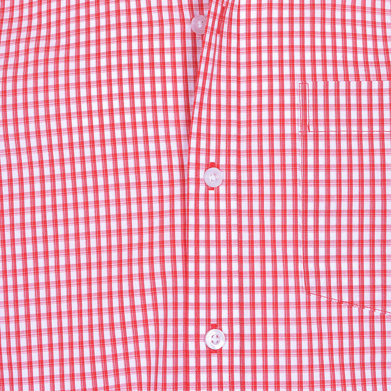 CUTTER & BUCK Stretch Gingham Men's Longlseeve Shirt (Cardinal Red)