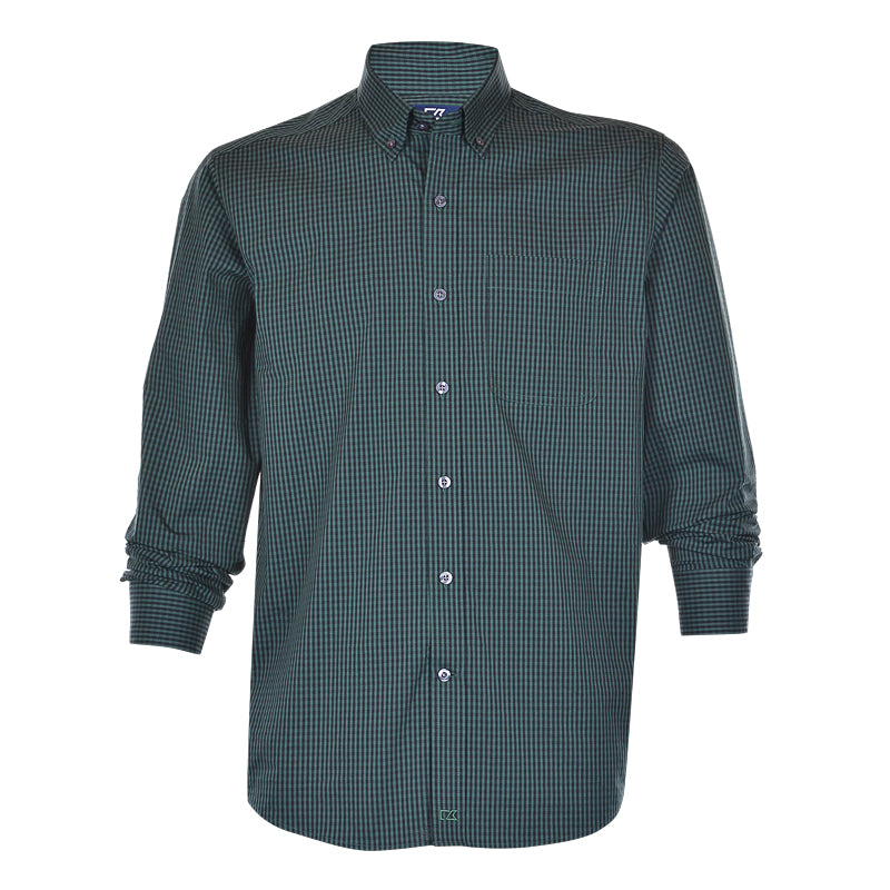 CUTTER & BUCK Anchor Gingham Men's Longsleeve Shirt (Hunter)