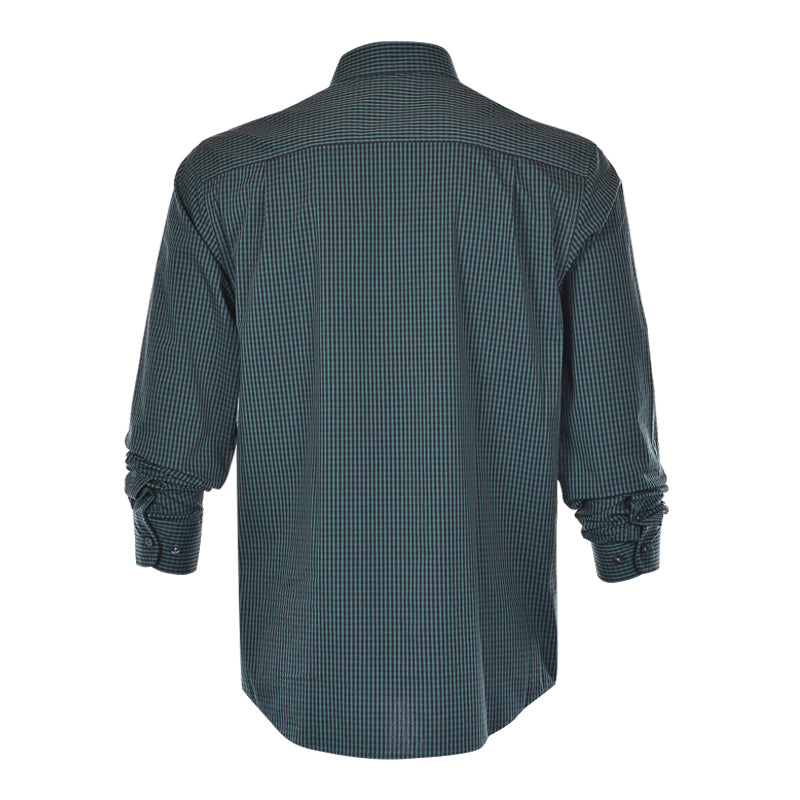 CUTTER & BUCK Anchor Gingham Men's Longsleeve Shirt (Hunter)