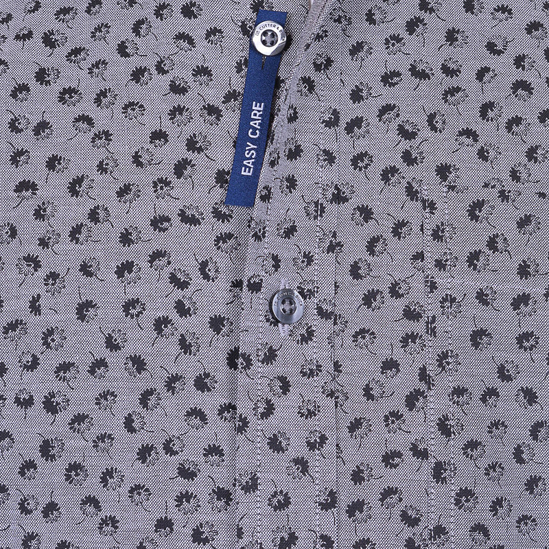 CUTTER & BUCK Anchor Oxford Tossed Print Men's Longsleeve Shirt (Black)