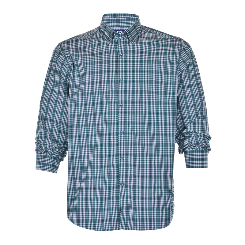 CUTTER & BUCK Soar Bold Check Men's Longsleeve Shirt (Seaweed)