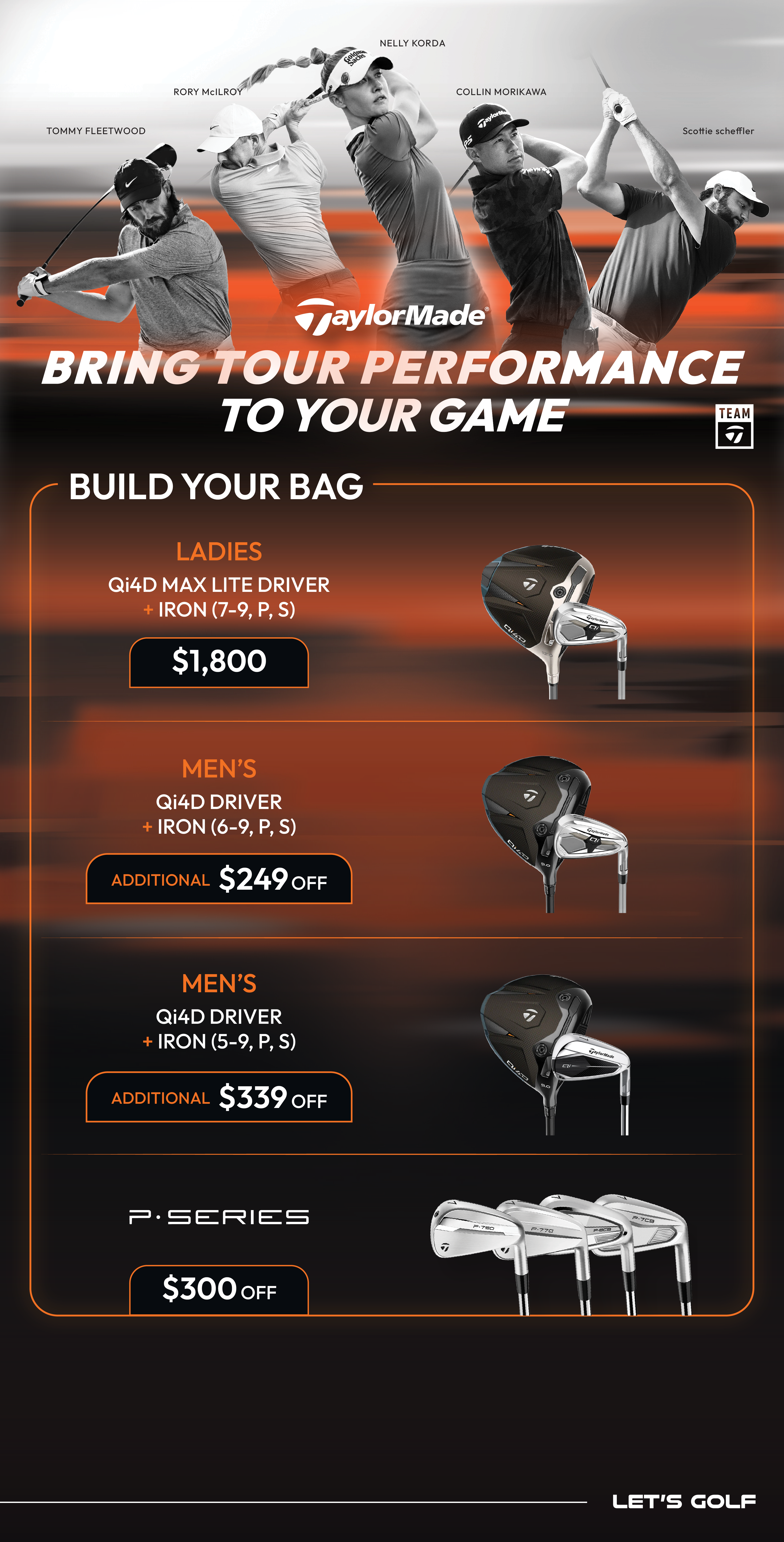 MST GOLF Tour Performance - Taylormade Equipment Promo