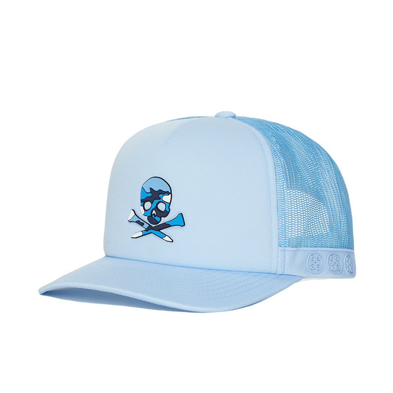GFORE Camo Skull Trucker Men's Cap (Blue)