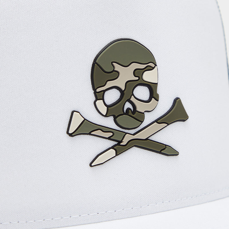 GFORE Monochrome Skull & Tees Trucker Men's Cap (Snow)