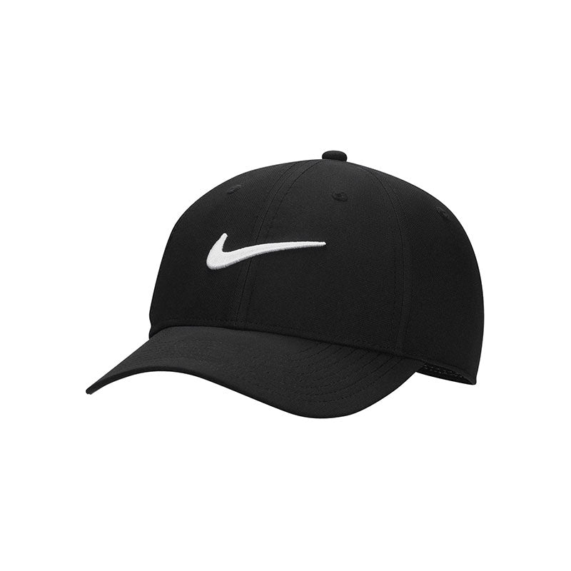 NIKE Dri-FIT Club Structured Swoosh Unisex Cap (Black/White)