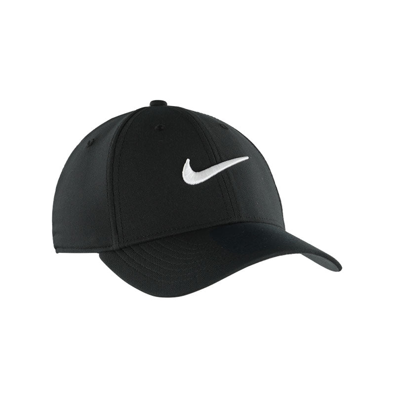 NIKE Dri-FIT Club Structured Swoosh Unisex Cap (Black/White)