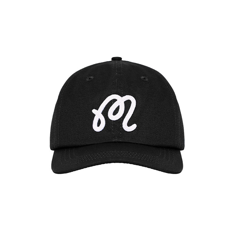 MALBON GOLF M Script Chainstitch Men's Cap (Black)