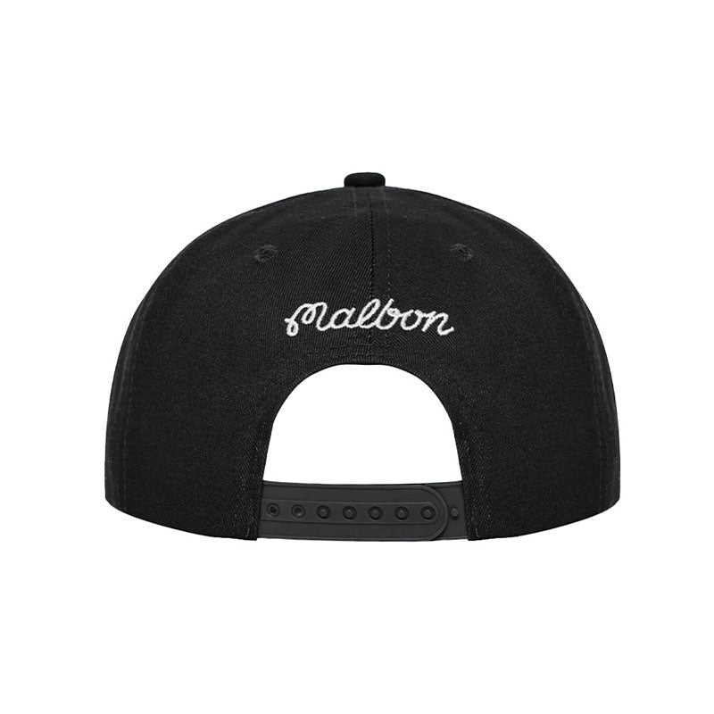 MALBON GOLF M Script Chainstitch Men's Cap (Black)