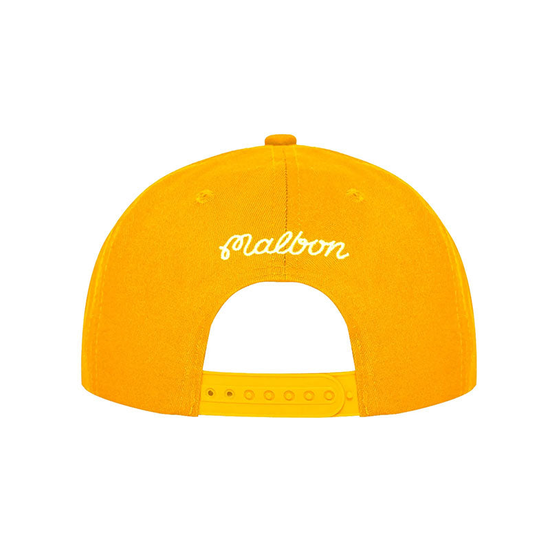 MALBON GOLF M Script Chainstitch Men's Cap (Gold)