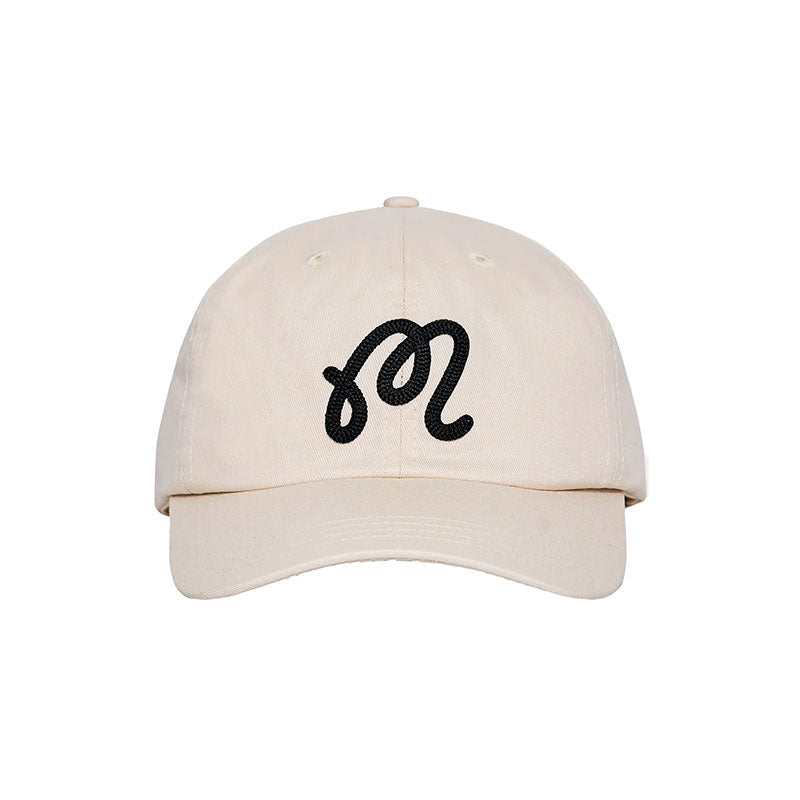 MALBON GOLF M Script Chainstitch Men's Cap (Ivory)