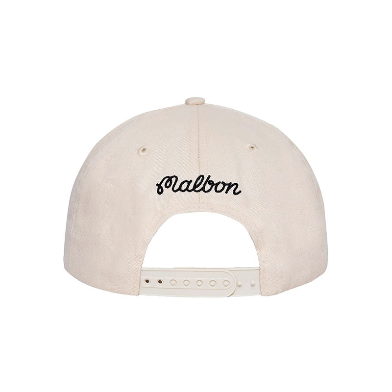 MALBON GOLF M Script Chainstitch Men's Cap (Ivory)