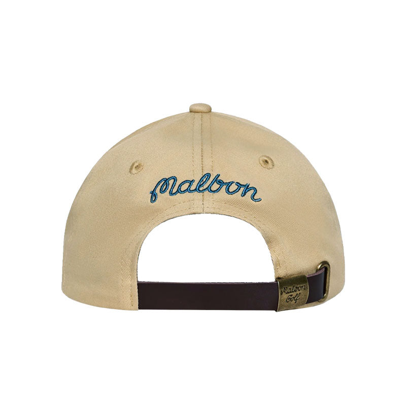 MALBON GOLF Romano Dad Men's Cap (Khaki)