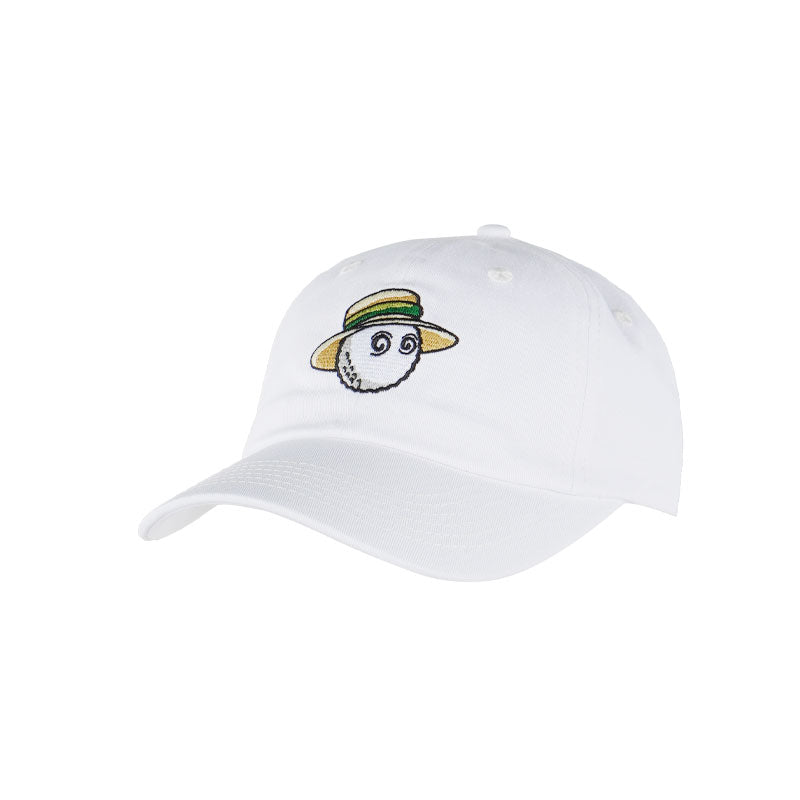 MALBON GOLF Romano Dad Men's Cap (White)