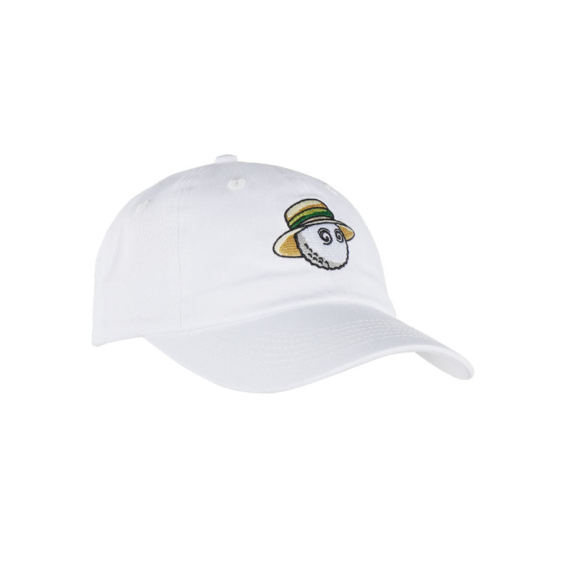 MALBON GOLF Romano Dad Men's Cap (White)