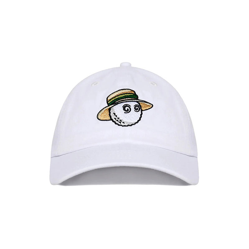 MALBON GOLF Romano Dad Men's Cap (White)