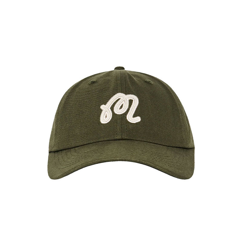 MALBON GOLF Washed Applique Men's Cap (Green)