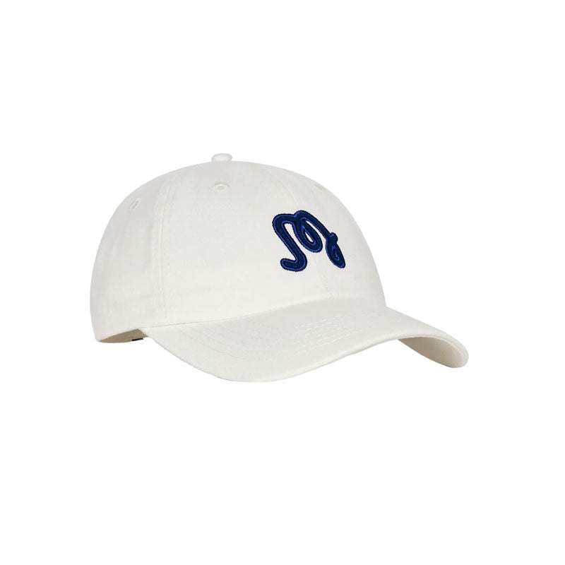 MALBON GOLF Washed Applique Men's Cap (White)