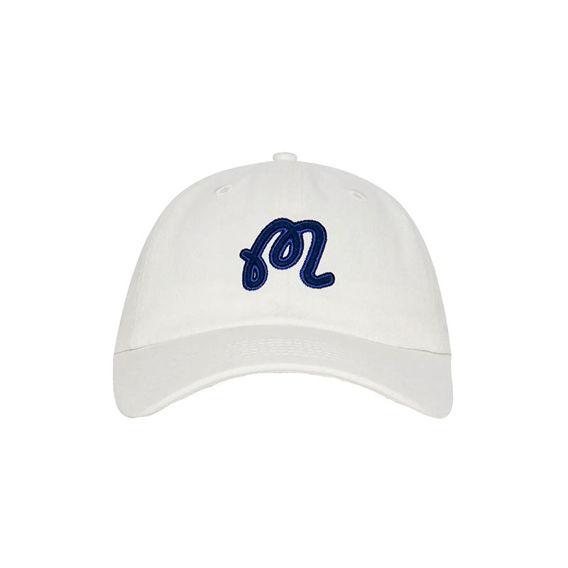 MALBON GOLF Washed Applique Men's Cap (White)
