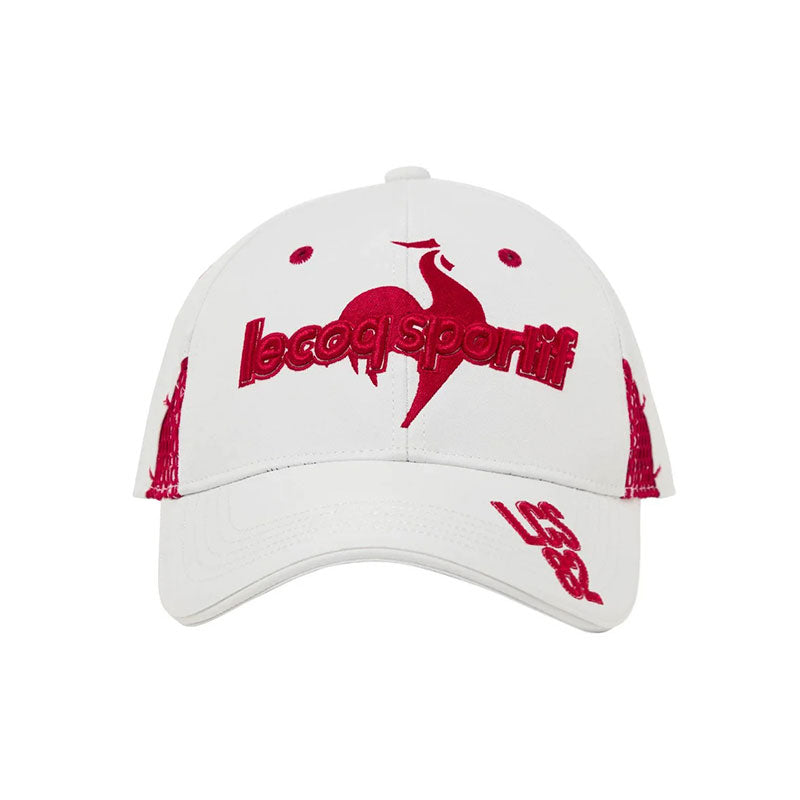 LE COQ SPORTIF GOLF Big Logo Men's Cap (White/Red)