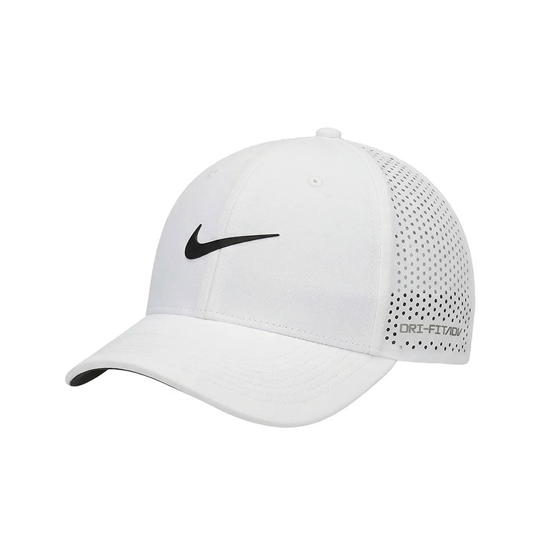 NIKE Rise Dri-FIT ADV SwooshFlex Structured Men's Cap (White/Anthracite/Black)