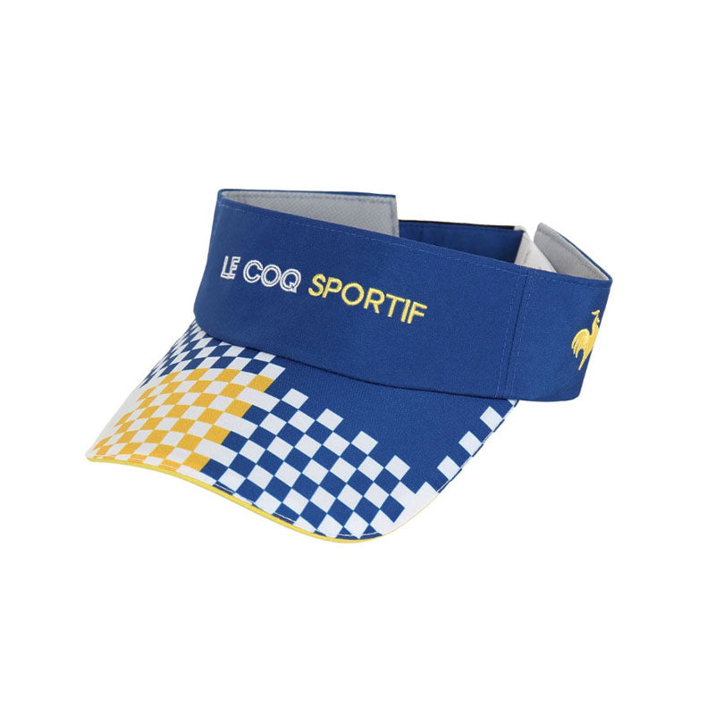 LE COQ SPORTIF GOLF Checkered Print Sun Women's Visor (Blue)