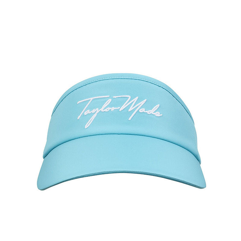 TAYLORMADE Wide Brim Script Logo Women's Visor (Turquoise)