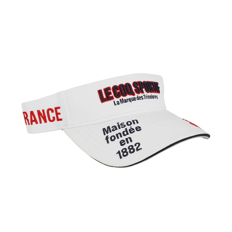 LE COQ SPORTIF GOLF Standard Logo Men's Sun Visor (White)