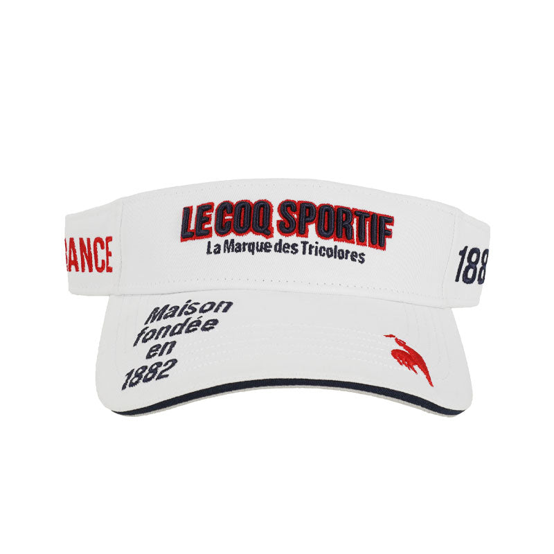 LE COQ SPORTIF GOLF Standard Logo Men's Sun Visor (White)