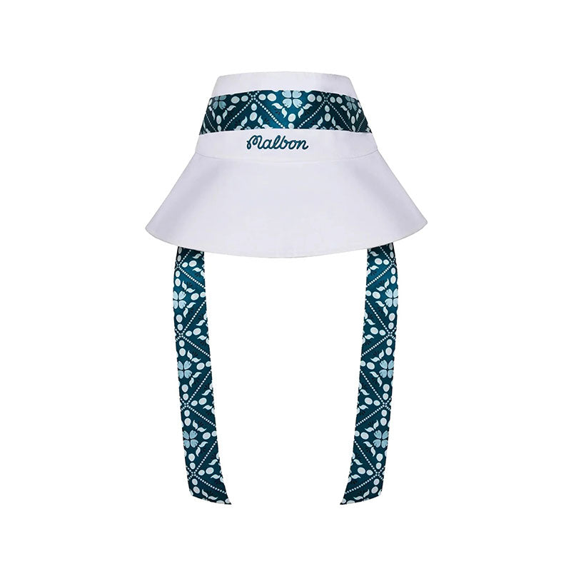 MALBON GOLF Delilah Open Top Women's Bucket Hat (White)