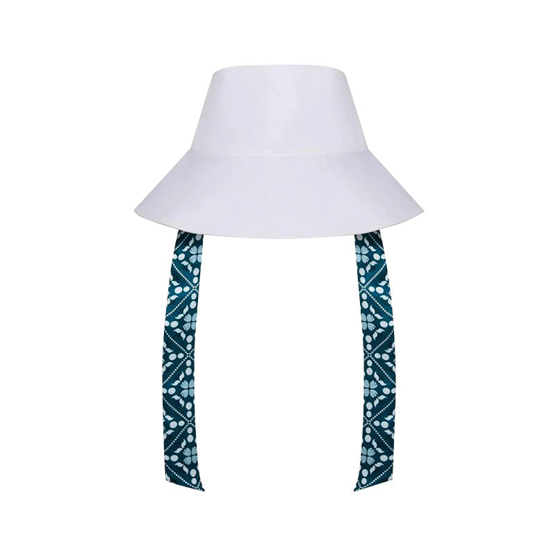 MALBON GOLF Delilah Open Top Women's Bucket Hat (White)