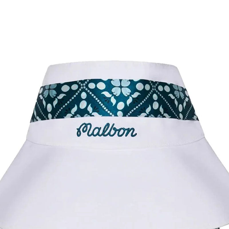 MALBON GOLF Delilah Open Top Women's Bucket Hat (White)
