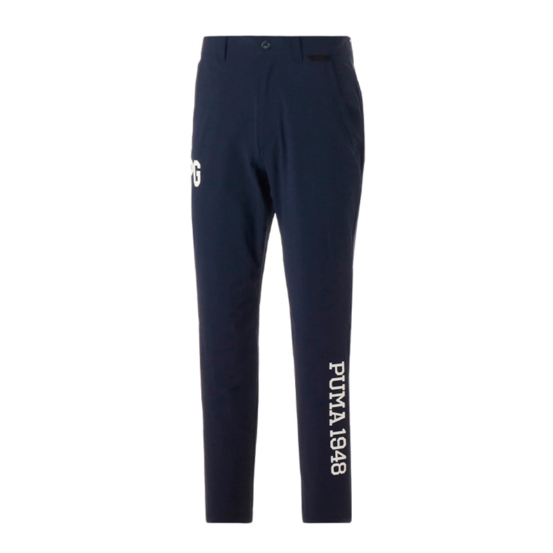 PUMA 4-Way Stretch Print Tapered Men's Pants (Navy)