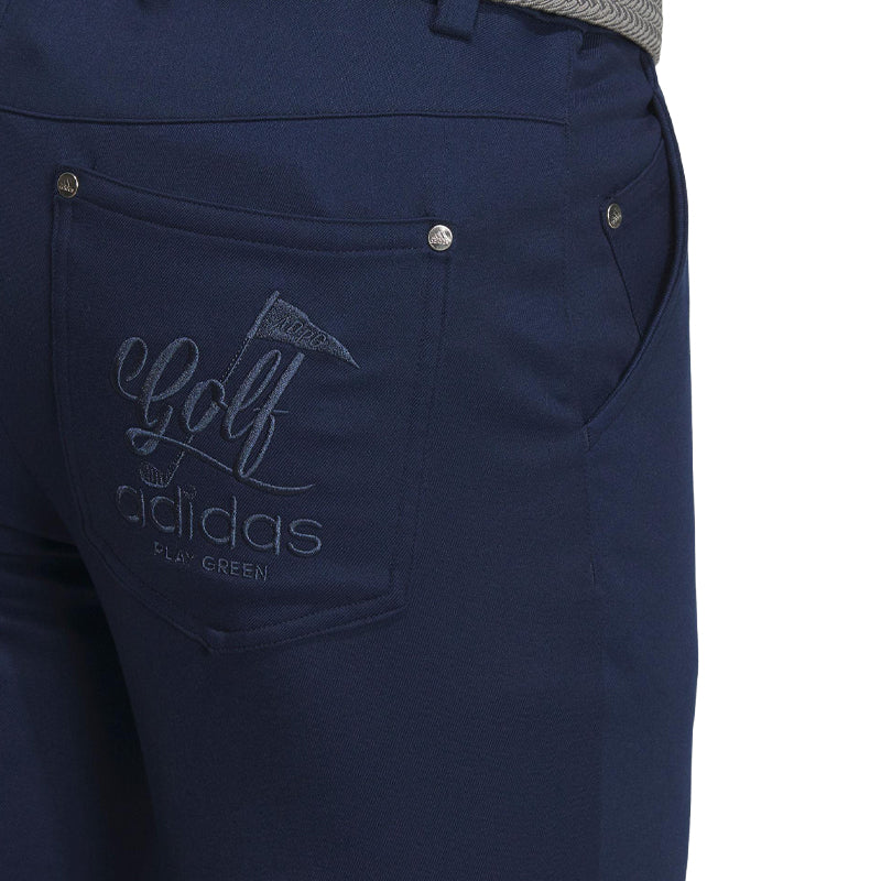 ADIDAS Play Green Logo Men's Pants (College Navy)