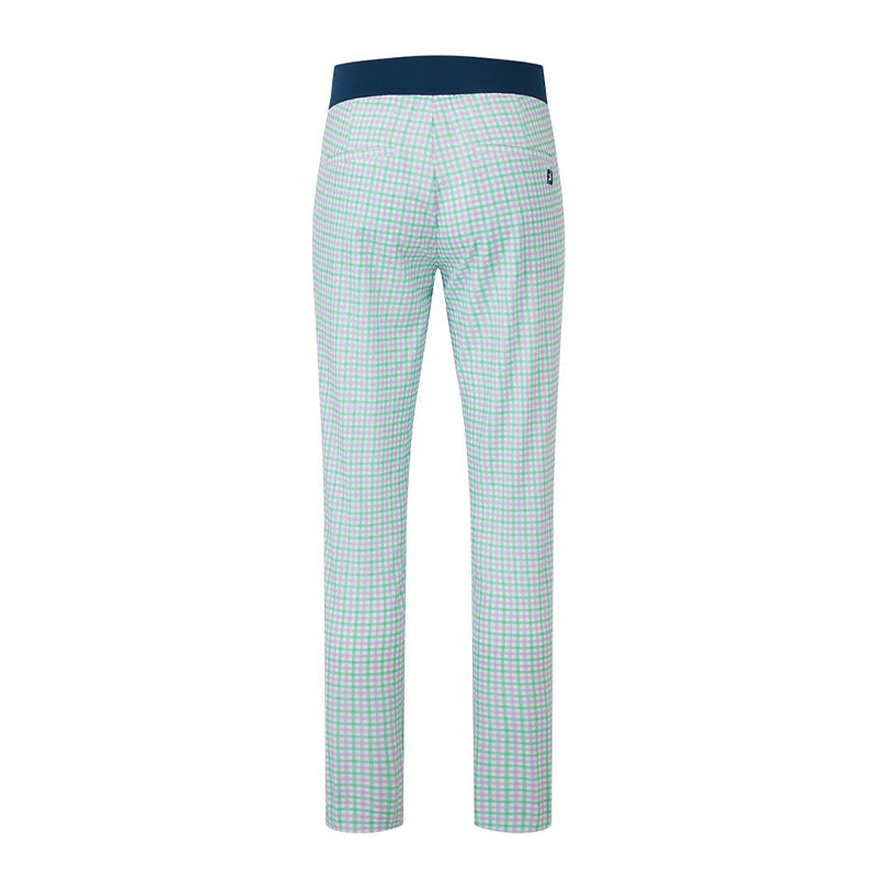 FOOTJOY Gingham Lightweight Women's Cropped Pants (Lava/Mint)
