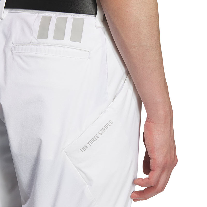 ADIDAS 3-Stripes Men's Ankle-Length Pants (White)