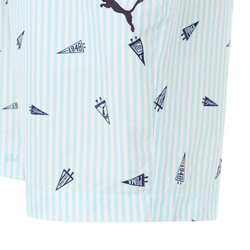 PUMA Flag Printed Seersucker Men's Shorts (Tropical Aqua)