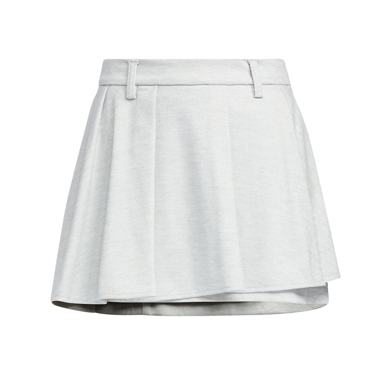 ADIDAS Woolblended Front-Pleated Skirt (White)