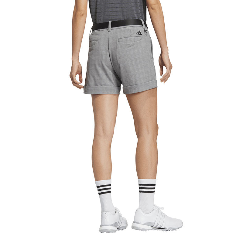 ADIDAS Checked Pattern 5" Women's Shorts (Grey)