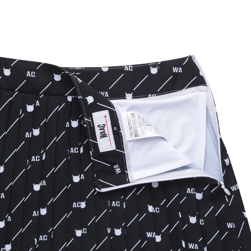 WAAC Korea Pattern Pleats Skort (Black)