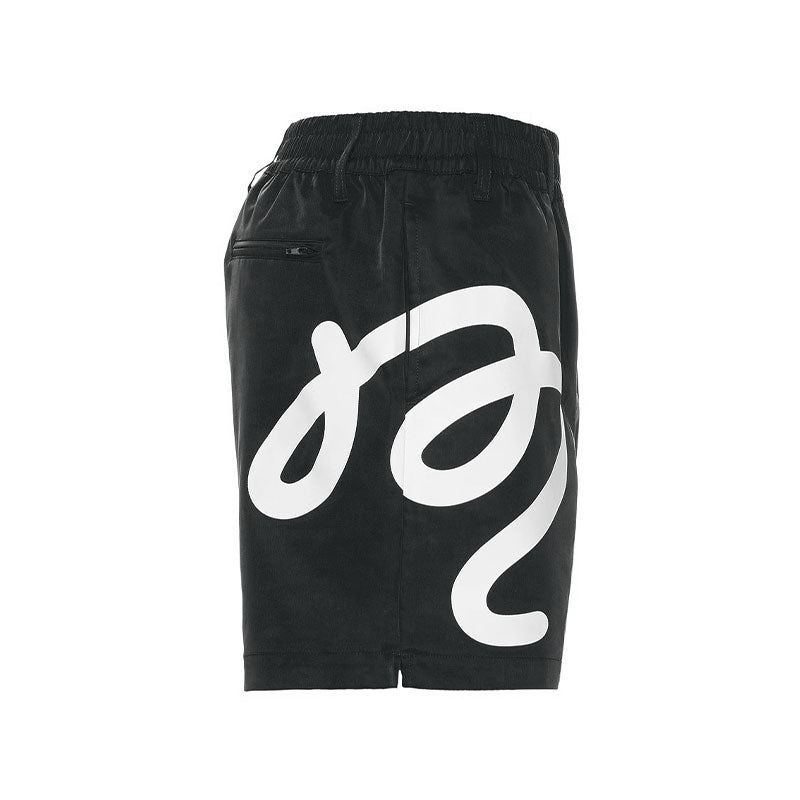 MALBON GOLF Menton Men's Nylon Shorts (Black)
