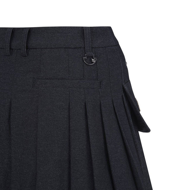 WAAC Denim-Like Pleated Skort (Navy)