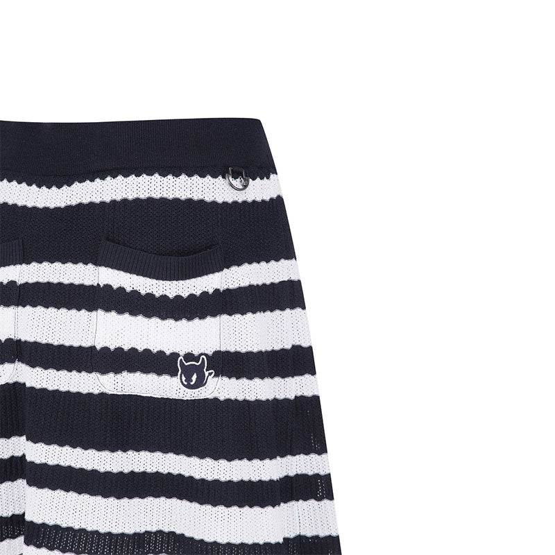 WAAC Multi Stripes Knit Skort (Navy)