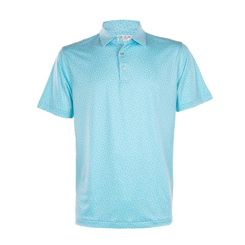PETER MILLAR Birdie Performance Jersey Men's Polo (Cabana Blue)