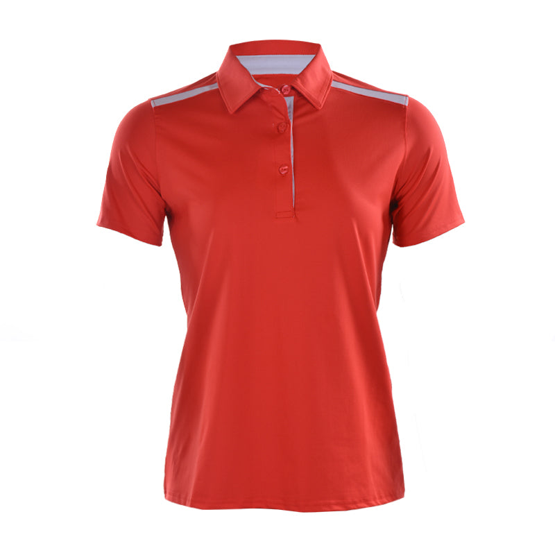 CUTTER & BUCK Poly Women's Polo (Red/Silver)