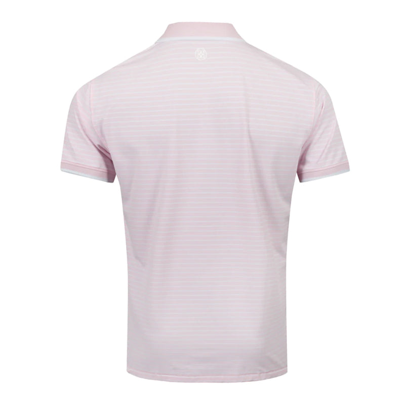 GFORE Perforated Stripe Men's Polo (Blush)